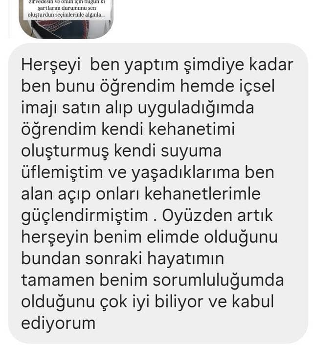 Danışan mesajı