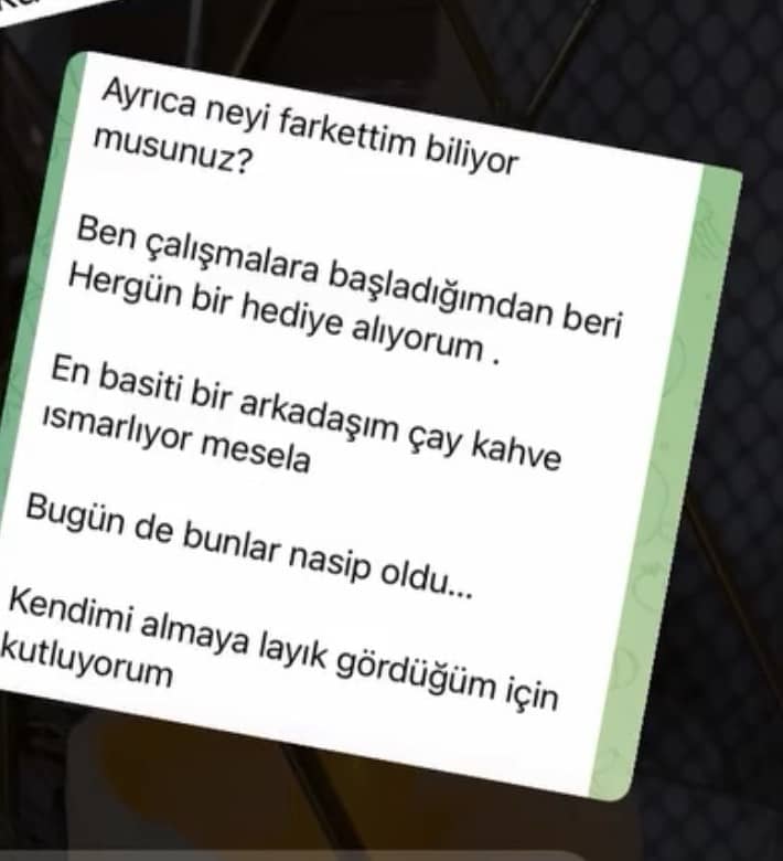 Danışan mesajı