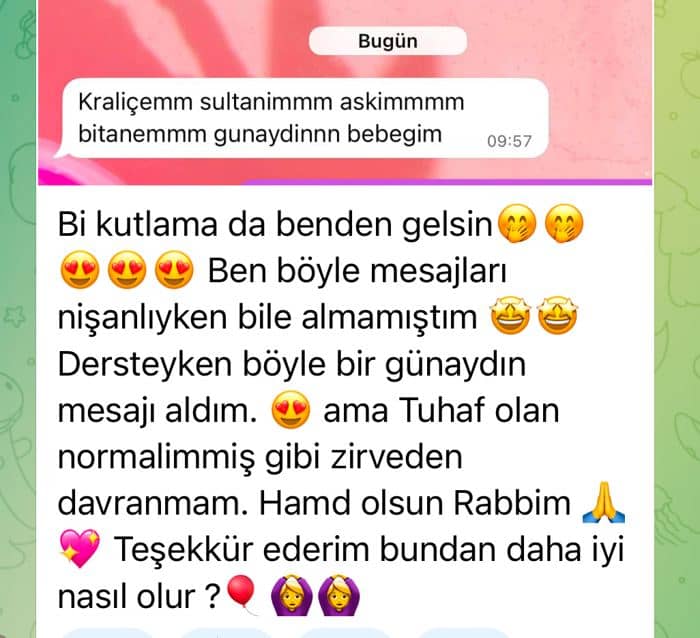 Danışan mesajı
