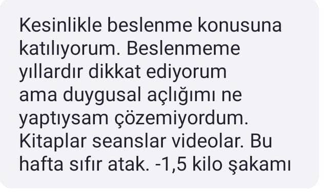 Danışan mesajı