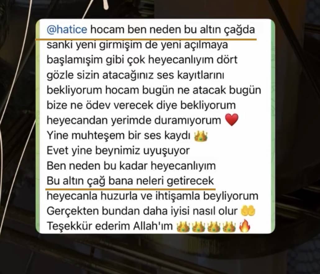Danışan mesajı